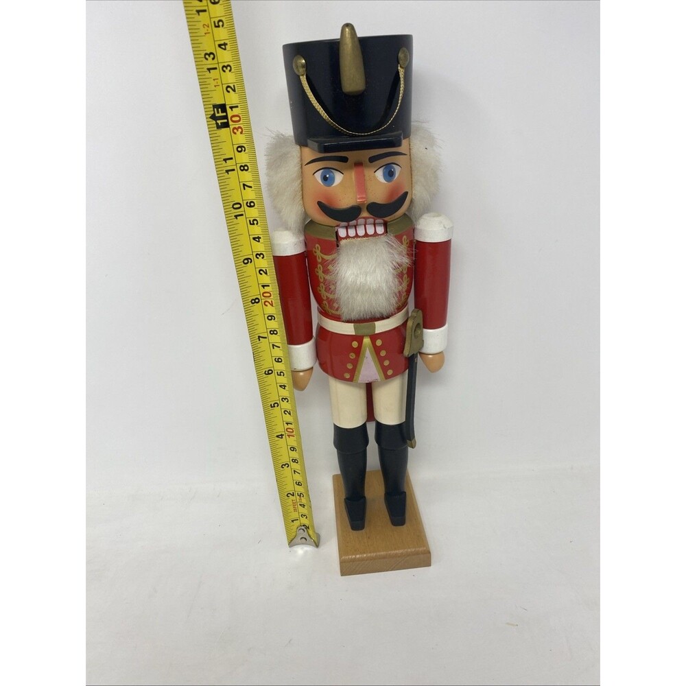 Erzgebirgische Volkskunst Christmas Nutcracker made in Germany 13” Tall